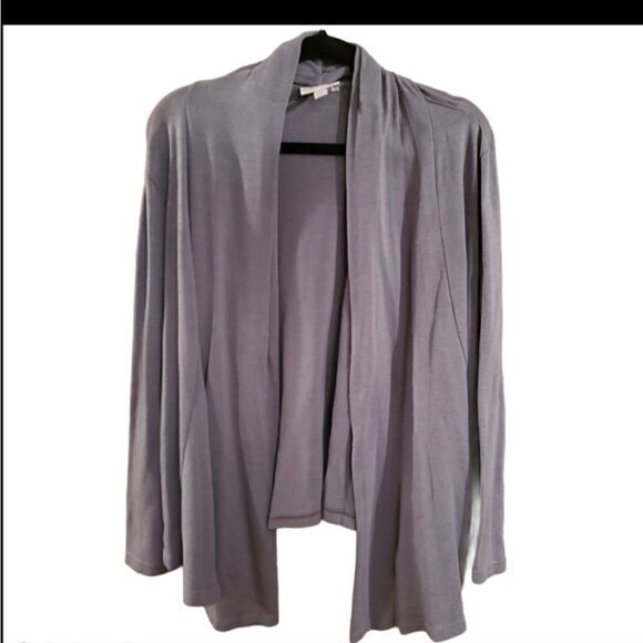 FASHION Bug 18 20 plus size grey gray cardigan lightweight any season open front - Picture 1 of 4